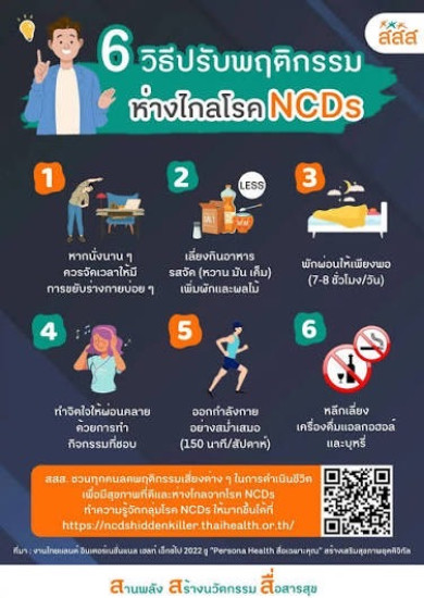 6 วิธีปรับพฤติกรรม ห่างไกลโรค NCDs